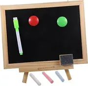 HOODANCOS 2-sided Boys and Girls Chalkboard Erasable Surface Art Easel Whiteboard for Boys and Girls Educational Tool