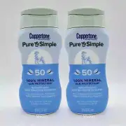 2 Pack Coppertone Pure & Simple Sunscreen SPF 50 6oz *READ DESCRIPTION*