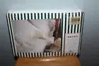 Waverly By Fieldcrest Cotton Sateen 230 Ct. White Lace King Flat Sheet NIP
