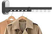 Telescopic Clothes Drying Rack, Foldable Laundry Hanger, Indoor Clothes Rack, Strong Adsorption Drying Rack, Laundry Drying Rack, for Bedroom, Closet, Bathroom, Laundry Room, Small Space