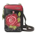 Chala Rose Faux Leather Wallet Crossbody Bag (Brown) NWT