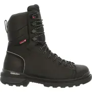 Rocky Rams Horn Lace To Toe Waterproof Mens Black Work & Safety Boots