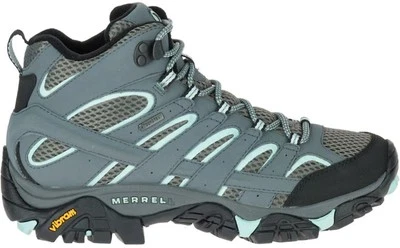 Merrell Moab 2 Mid GORE-TEX Womens Walking Boots Blue Waterproof GTX Shoes