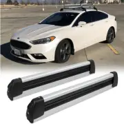 Snowboard Ski Roof Rack Carrier Cross Bar Aluminum & Lock For Ford Fusion Edge