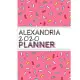 Alexandria: : 2020 Personalized Planner: One page per week: Pink sprinkle design
