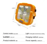 20000Mah Portable Solar Lantern LED Tent Light Rechargeable Lantern Emergency Ni