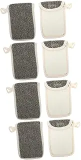 NULYLU 2sets Bar Soap Bag Hanging Rope Portable Soap Saver Pouch Multi-use Bath Shower 4pcs*2