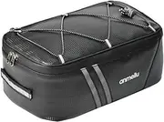Oimzzr 8L Rear Carrier Luggage Bike Bag, PU Leather ycle Rear Seat Cargo Bag Luggage Bike Bag ycle dle Bag with Rain Cover, Easy to Install