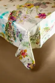 Borghi (Village) Tablecloth 170 x 230 cm - 100% Linen by Telene (Italy)