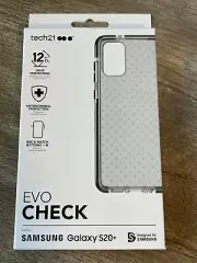 New!! Tech21 Evo Check Case for Samsung Galaxy S20+ Plus- Smokey Black Clear