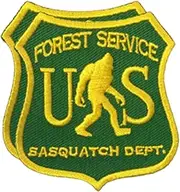 eDesign Sasquatch Patch - USFS Department of Sasquatch Geocaching Patch for Bigfoot Expeditions - Iron On Patches Outdoors with High-End Embroidery – Applique Bigfoot Patch - 2pcs