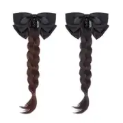 Braided Ponytail Wigs Claw Clip Hair Extensions for Girls Photography
