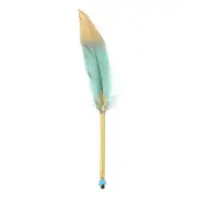 10 Inch Feather Ballpoint Pen Vintage Quill Pen, Dark Green