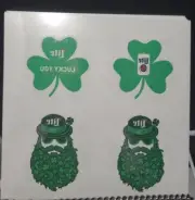 1 sheet of 4 Miller Lite St. Patrick's Day - Temporary Tattoos - Limited edition