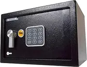 Yale Medium Value Safe, Digital Keypad, LED Light Indicators, 15mm Steel Locking Bolts, Emergency Override Key, Wall and Floor Fixings, Black Finish, YSV/250/DB1