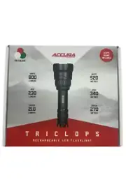 Accura Triclops LED Torch White-Green-Red Colours - ACTC800