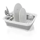 D.LINE MadeSmart Collapsible Dish Rack White Drying Drainer Plate Cutlery Holder