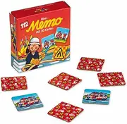 Lutz Mauder Mini Memo Game Fire Brigade with 30 Cards, Laying Card Game, Memory Game, Memory Game, Children's Game, Party Bag, Fire Brigade Birthday, Travel Game, Gift