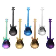 Stainless Steel Guitar Shaped Tea Spoon Milk Coffee, Sugar Dessert Spoon Silver