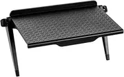 IWOWHERO 1Pc Plastic Screen Storage Rack for Tv and Computer Multi Functional Desktop Organizer Saving Design Black Monitor Stand for Use