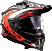 LS2 MX701 Explorer Carbon Frontier II, adventure helmet , color: Black/Orange/Grey , size: 3XL
