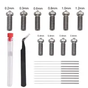 Creativity® 1.75mm Volcano Nozzle Cleaning Needle Anti-static Tweezers Set fits Sidewinder X1 for 3D Printer Silver