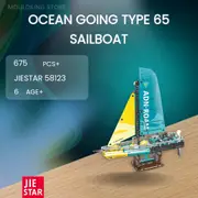 JIESTAR 58123 Ocean Going Type 65 Sailboat with 675 Pieces
