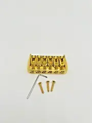 Warmtone Custom Guitars Strat Style Bridge Series #2 6 Saddles Hardtail-Gold