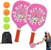 Hole Ball Paddle Set, Hole Ball Competition Kit for Beginners, Court Sports Paddle Set, Hole Ball Game Paddles, Large Racket Area Sports Accessories for Courts, Venues, Social Events