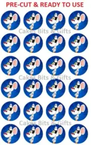 24 x DANGER MOUSE Edible Wafer Cupcake Toppers, PRE CUT & READY to USE