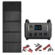 VoltX 1200W Portable Power Station 100W Folding Solar Panel with 3 Accessories