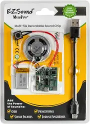Ezsound Multiplay Push Button Recordable Sound Chip | Plays Multiple Recordings