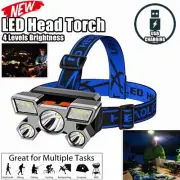 LED Head Light Torch USB Rechargeable Headlamp Flashlight Camping Fishing Lamp