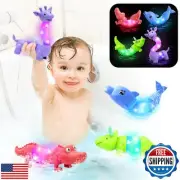 2025 Upgraded Baby Bath Toys,Educational Light Up Bath Toys for Kids 1-3, 4 P