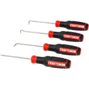 4-Piece Precision Screwdriver Set with Bi-Material Handle and Stainless Steel