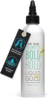The Hair Diagram - Bold Hold Liquid Gold Reloaded - Glueless Lace Gel - Temporary Hold For Wigs and Hair Systems - Styling Agent For Baby Hairs - Non Toxic - Aerosol & Alcohol Free - Water Based