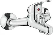 CON:P Sesia SA922 Single-Lever Bath Mixer Tap High-Quality Brass Body Chrome-Plated 1/2 Inch Shower Outlet/Single Lever Mixer Tap for Wall Mounting/Bath Tap
