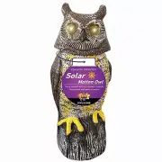Owlsome Solar Owl with Flashing Eyes, Rotating Head, Hoot Sound, Motion Detec