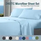 2000TC Flat Fitted Sheet Bed Set/1800TC Fitted Sheet KS/Single/Double/Queen/King