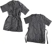 [JEWEDECO] Hairdressing Clothes Spa Clothes Client Gown Salon Robe Gown Men Robe Hair Cutting Robe Barber Smock Salon Capes Hairdressing Robe Shower Robe Gown Bathrobe Nylon Spinning