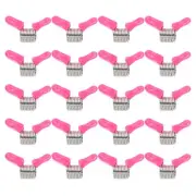 bead clamp, 20 Pcs 22mm Dia Bead Wire End Bead Clamps with Handle, Pink