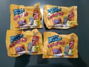 WACKY PACKAGES SERIES 1 ERASERS 4 UNOPENED PACKS (12 ERASERS & STICKERS)