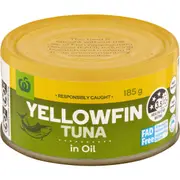 Woolworths Yellowfin Tuna In Oil 185g