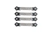 2nd Amendment Leather Motorcycle Vest Extenders for Biker Chrome Chains