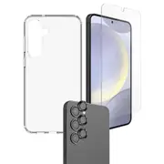 EFM 3-in-1 Case Screen & Camera Lens Armour Bundle Case (Suits Galaxy S25) - Clear