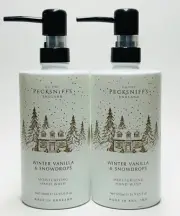 2 Pecksniffs WINTER VANILLA SNOWDROPS Moisturizing Liquid Hand Wash Soap 16.9oz