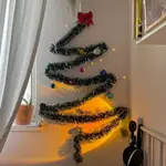 聖誕毛條 聖誕節裝飾用品拉花彩帶DIY聖誕樹墨綠色毛條蝴蝶結配件 聖誕裝飾 聖誕佈置 聖誕樹裝飾 聖誕節 耶誕節 毛條