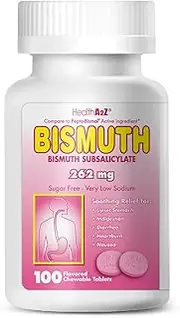 Bismuth | Bismuth Subsalicylate 262mg | Multi-Symptom Relief | (100 Count (Pack of 1))