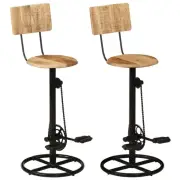 Bar Stools 2 pcs Solid Wood Mango vidaXL