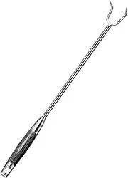 Stainless Steel BBQ Meat Flipper Hook Reusable Food Turner for Kitchen BBQ
